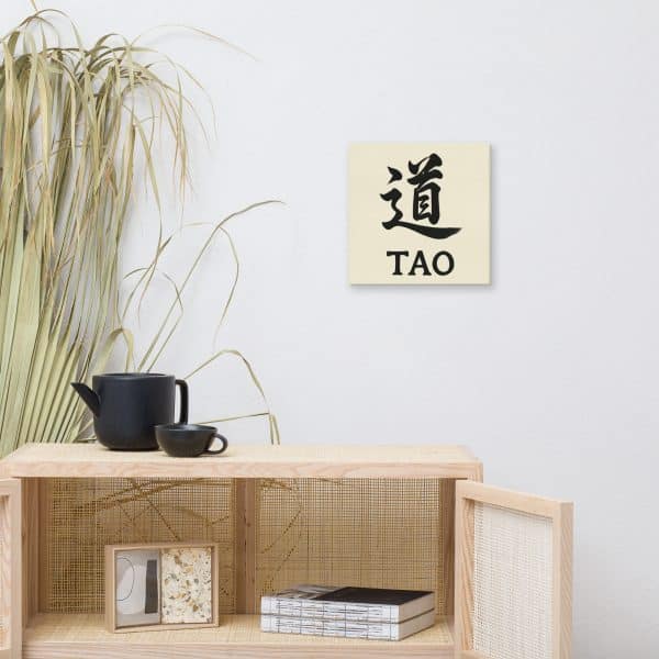 Tao 道 Calligraphy Canvas with English Text – Parchment Cream Background (Altar Wall Art) - Image 4