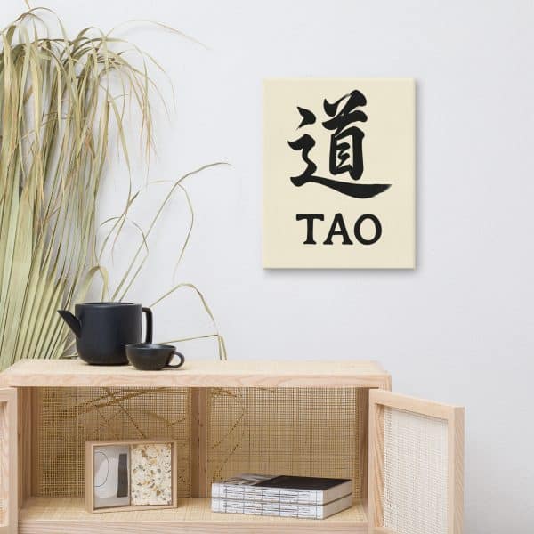 Tao 道 Calligraphy Canvas with English Text – Parchment Cream Background (Altar Wall Art) - Image 5