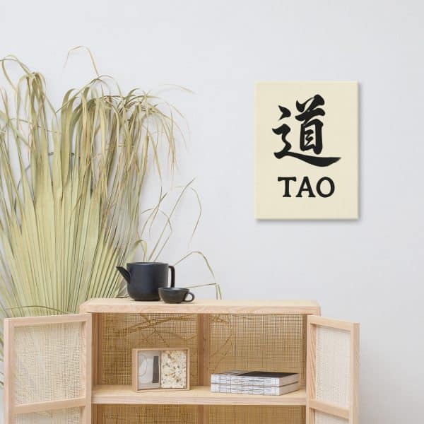 Tao 道 Calligraphy Canvas with English Text – Parchment Cream Background (Altar Wall Art) - Image 6