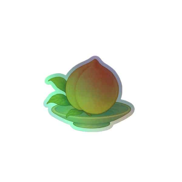 Peach of Immortality Holographic Sticker - Image 2